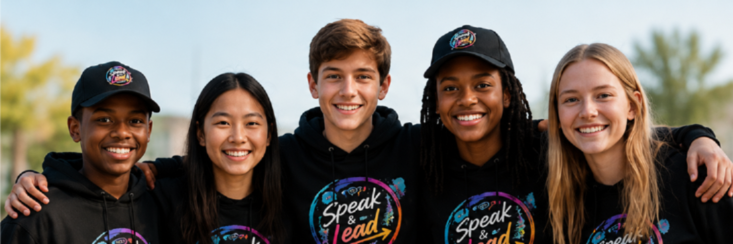 Speak & Lead™ students together — Find Your Voice. Lead Your Future.